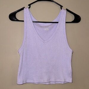 American Eagle Outfitters Lilac Ribbed Tank Top